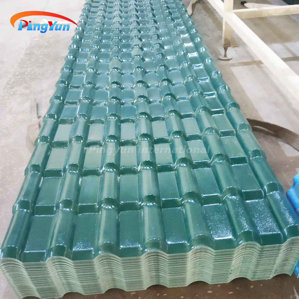 Pavillion Brown Color Stable Heat Insulation ASA PVC Roof Tile