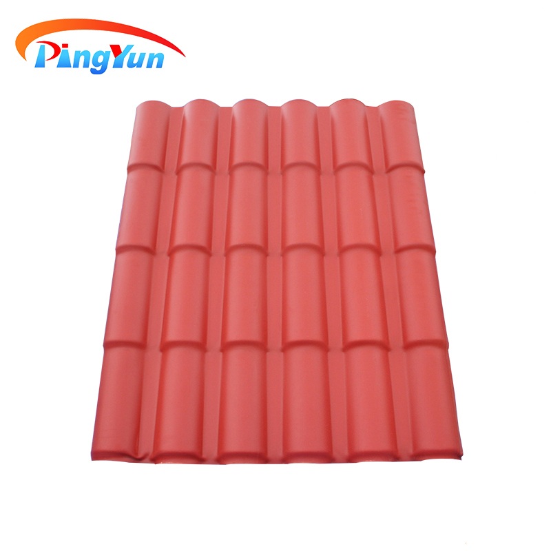 Residential House Orange Water Proof PVC Roof Tile