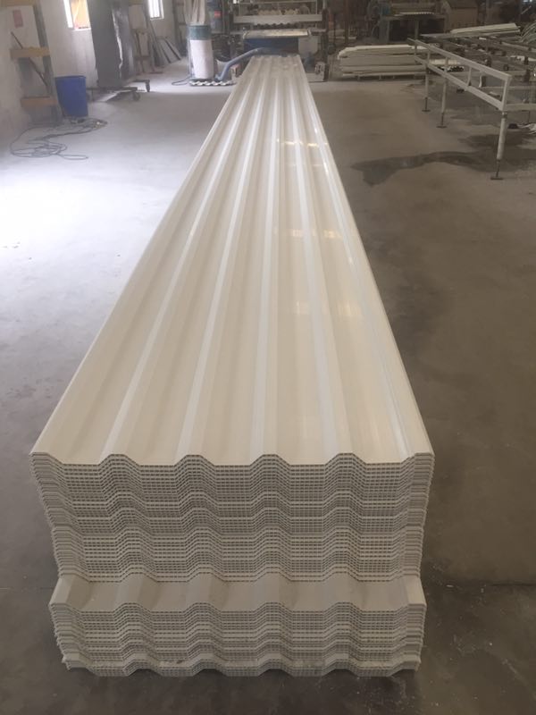 Heat resistance pvc roof tile ng wall cladding/pvc plastic hollow thermo roof sheet para sa industriya