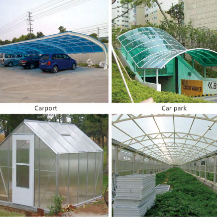 Embossed Sheet Uv Coating Polycarbonate Sheet Para sa Greenhouse